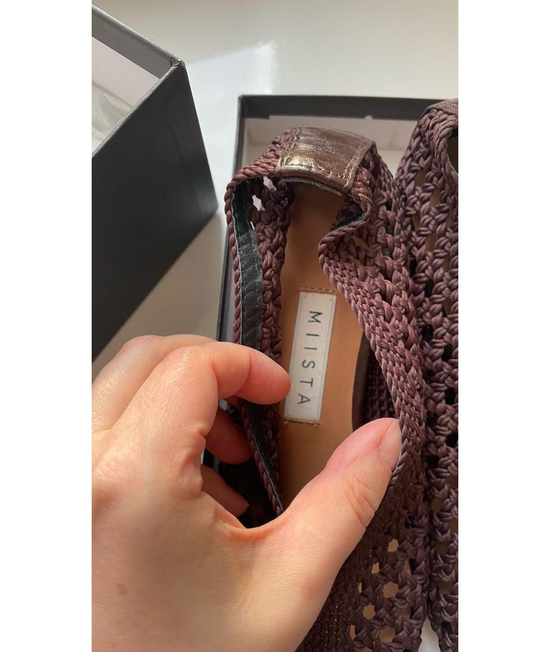 MIISTA Коричневые текстильные туфли, фото 4