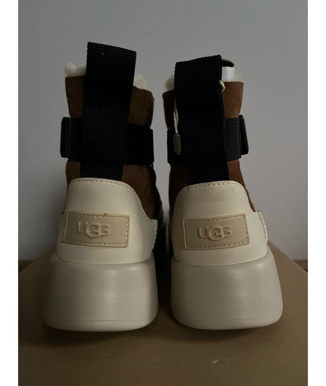 UGG AUSTRALIA Коричневые замшевые полусапоги, фото 4