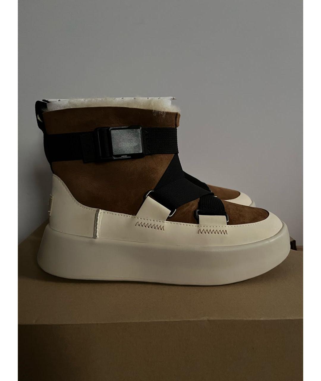 UGG AUSTRALIA Коричневые замшевые полусапоги, фото 8