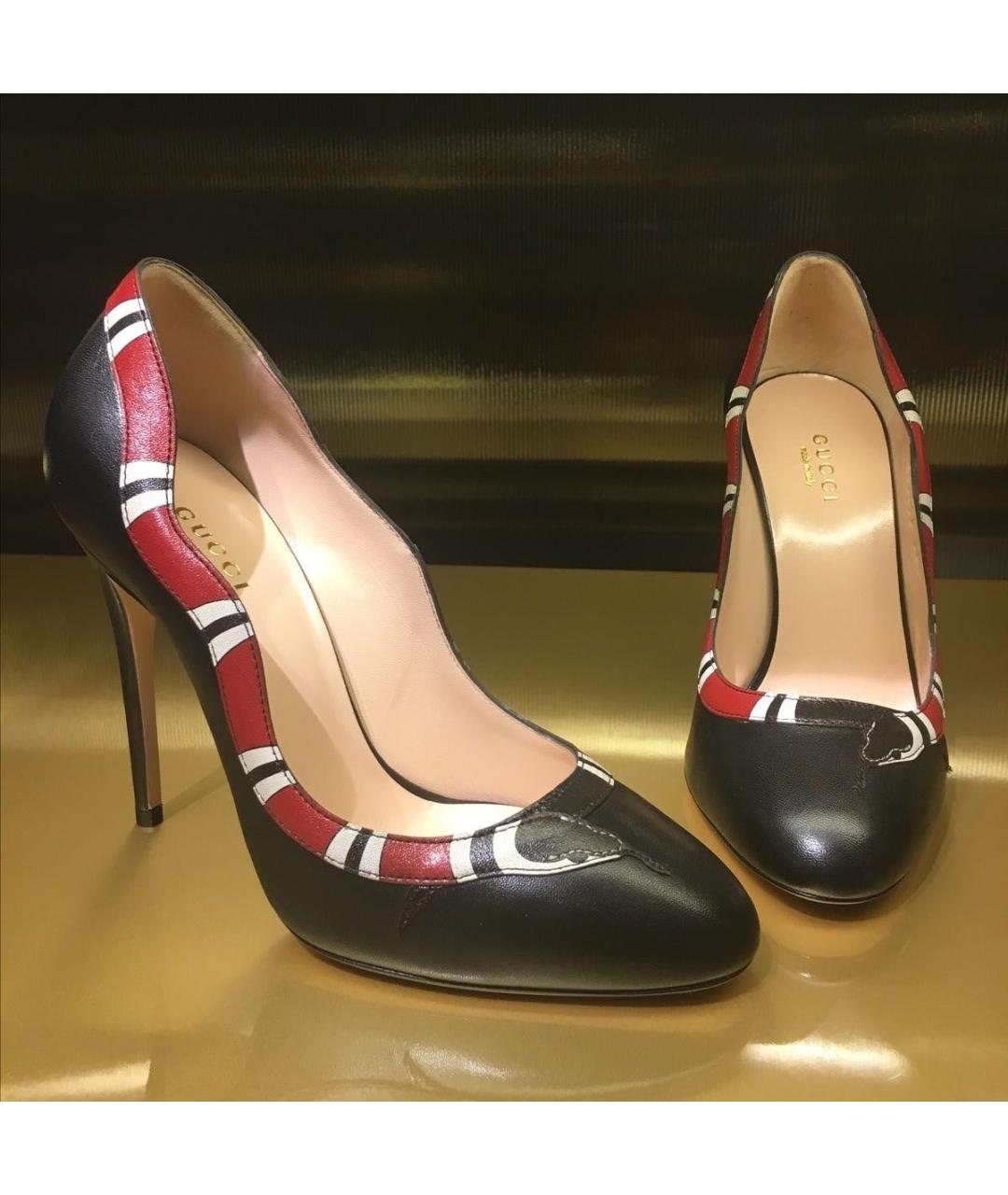 GUCCI Черные кожаные туфли, фото 8