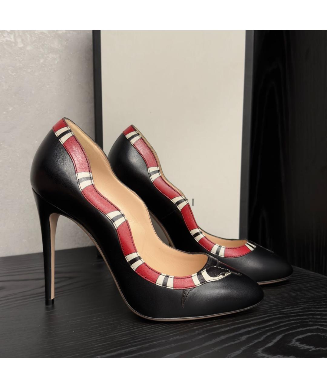 GUCCI Черные кожаные туфли, фото 9