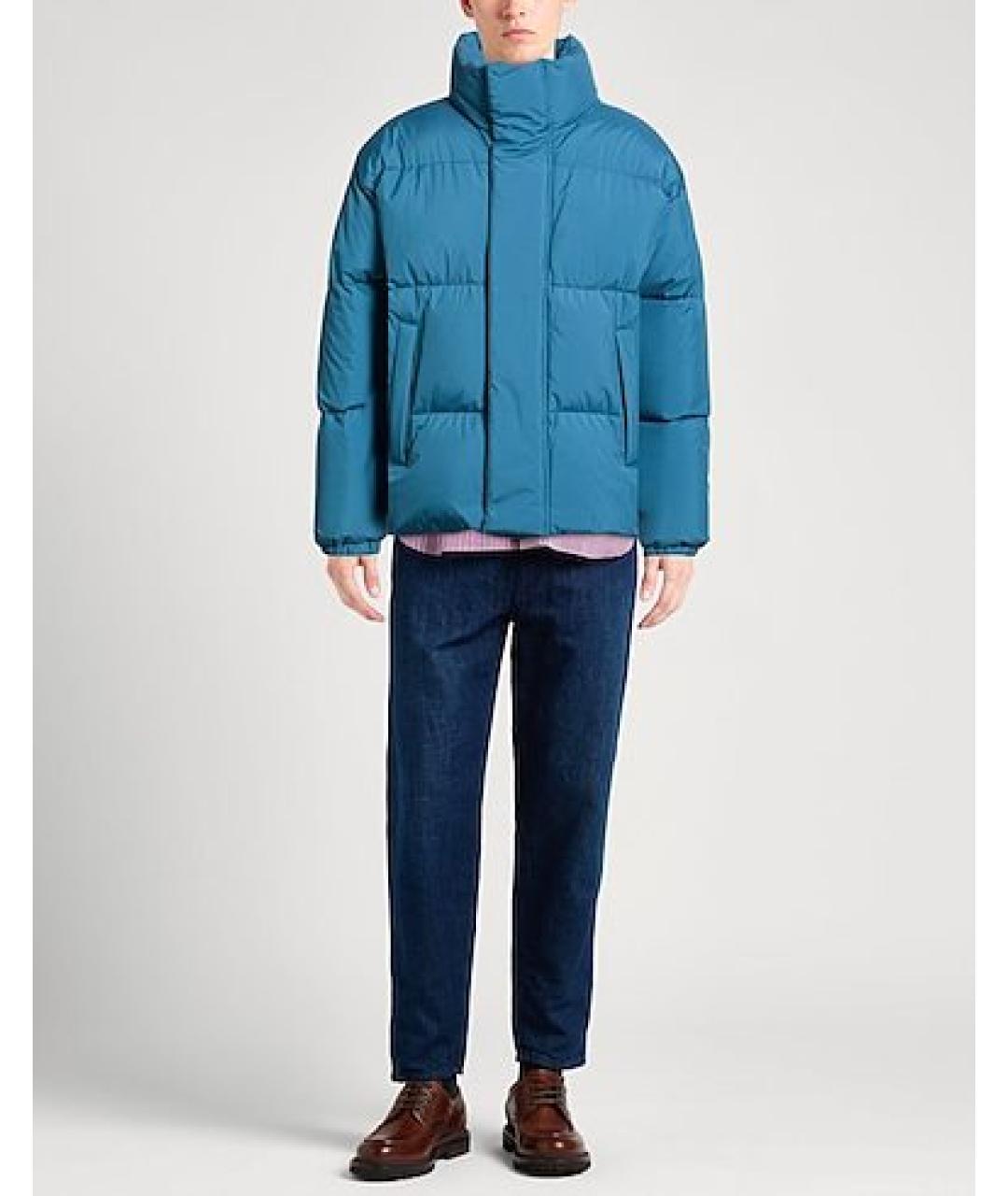 HERNO Синий полиэстеровый пуховик, фото 5