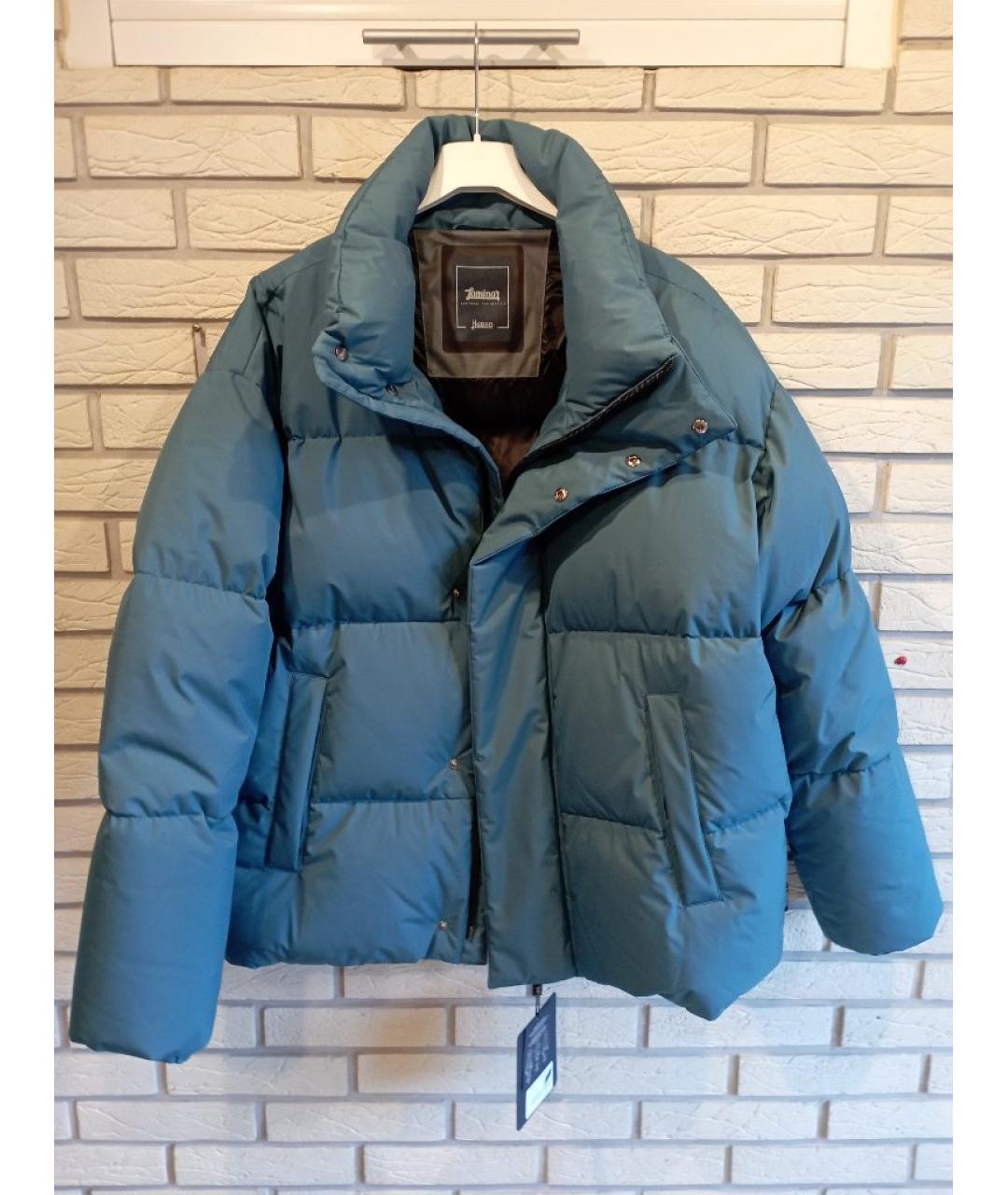 HERNO Синий полиэстеровый пуховик, фото 3