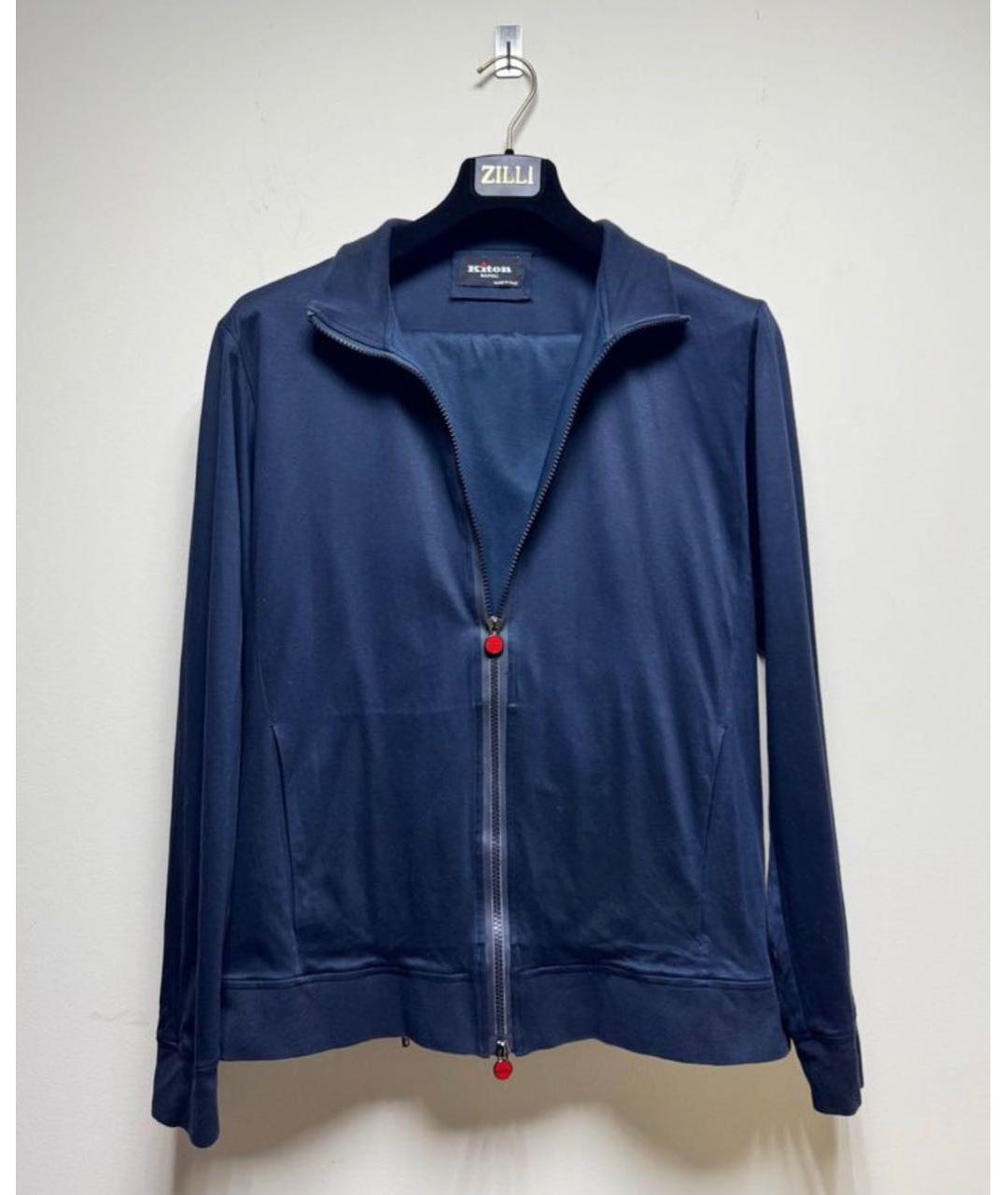 KITON Синий хлопковый спортивный костюм, фото 4