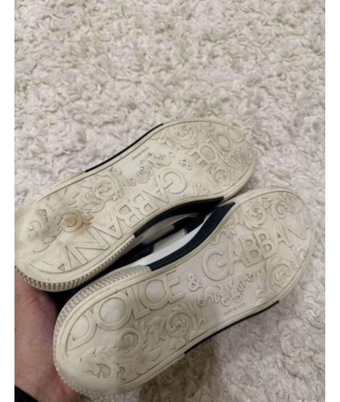 DOLCE&GABBANA Бирюзовые замшевые низкие кроссовки / кеды, фото 8