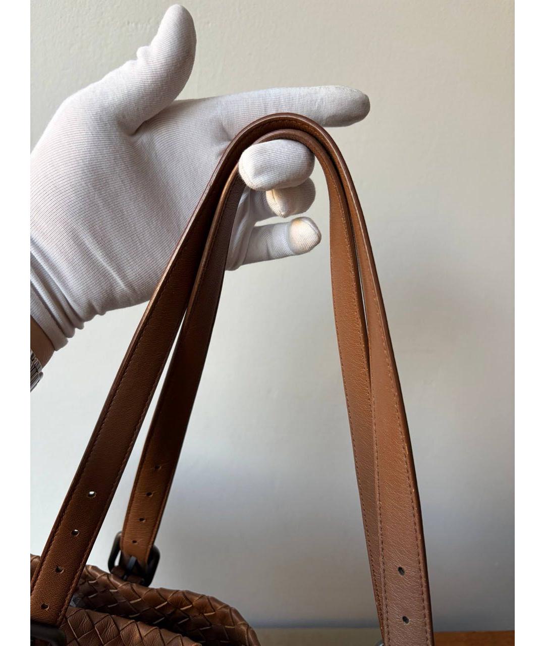 BOTTEGA VENETA Коричневая кожаная сумка тоут, фото 7