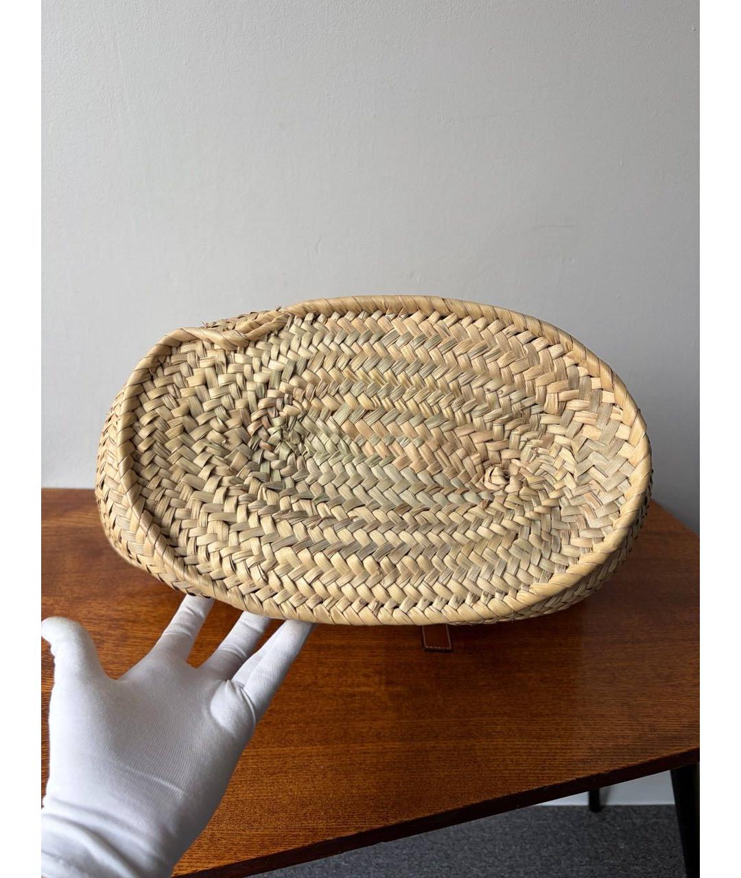 LOEWE Бежевая пелетеная сумка через плечо, фото 8