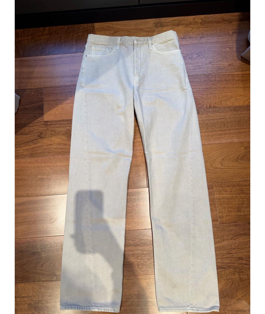 TOTEME Бежевые хлопковые прямые джинсы, фото 7