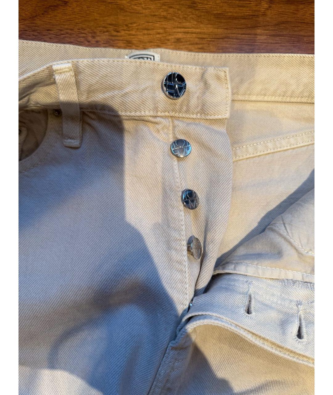 TOTEME Бежевые хлопковые прямые джинсы, фото 4