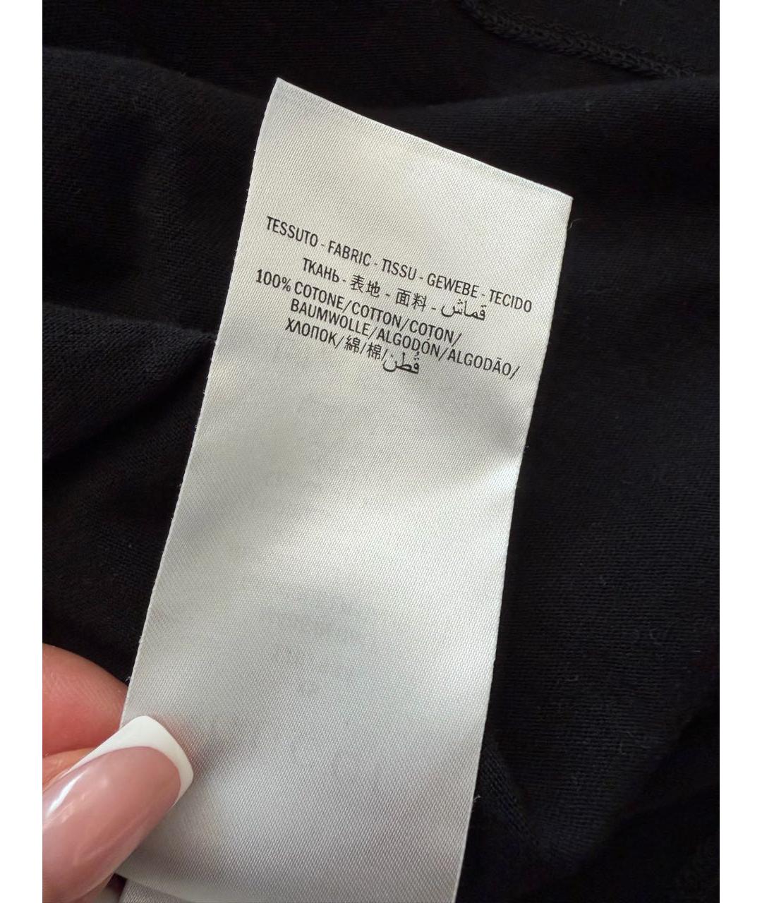 GUCCI Черная хлопковая футболка, фото 5