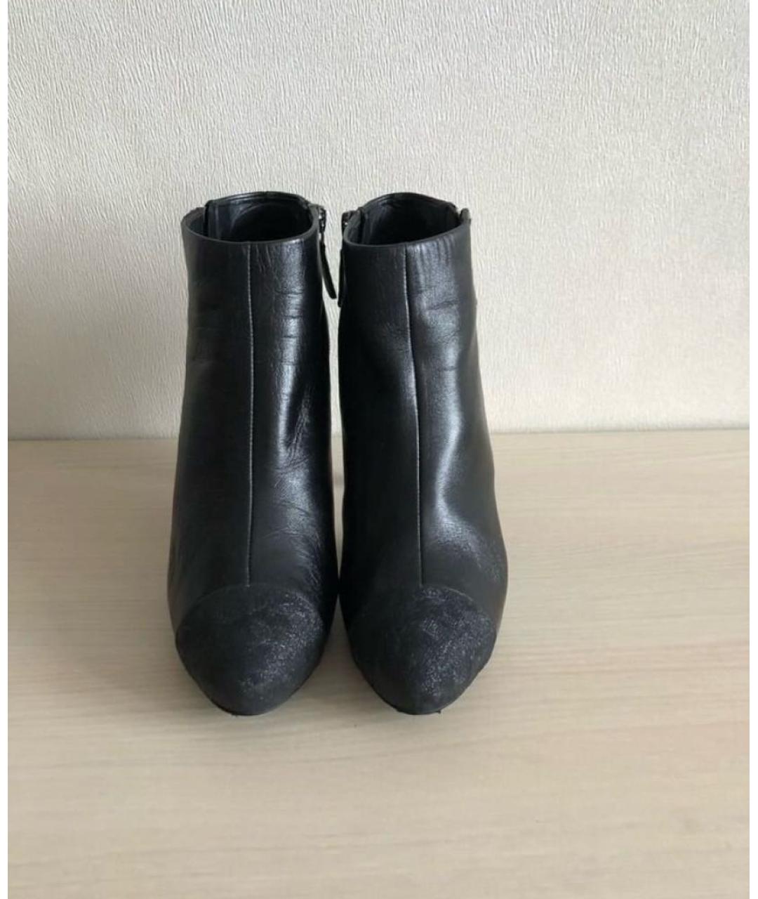 CHANEL Черные кожаные ботильоны, фото 2