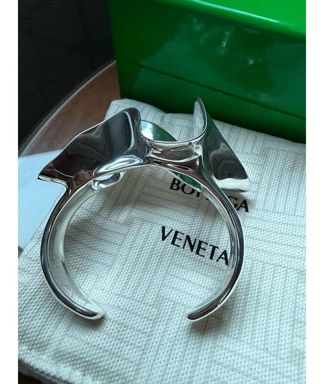 BOTTEGA VENETA Серебрянный серебряный браслет, фото 4