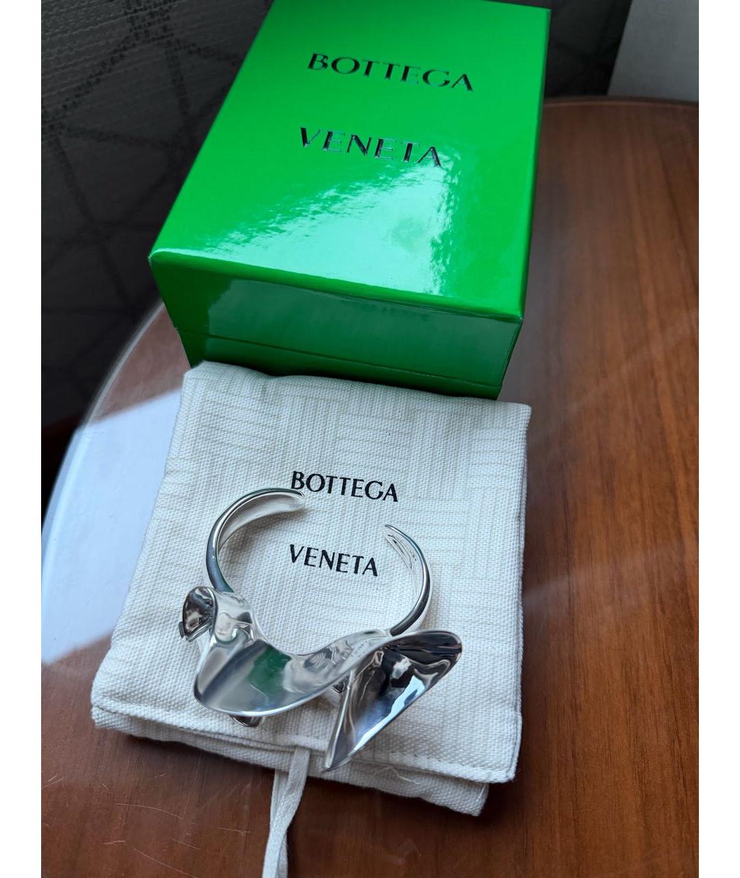 BOTTEGA VENETA Серебрянный серебряный браслет, фото 6