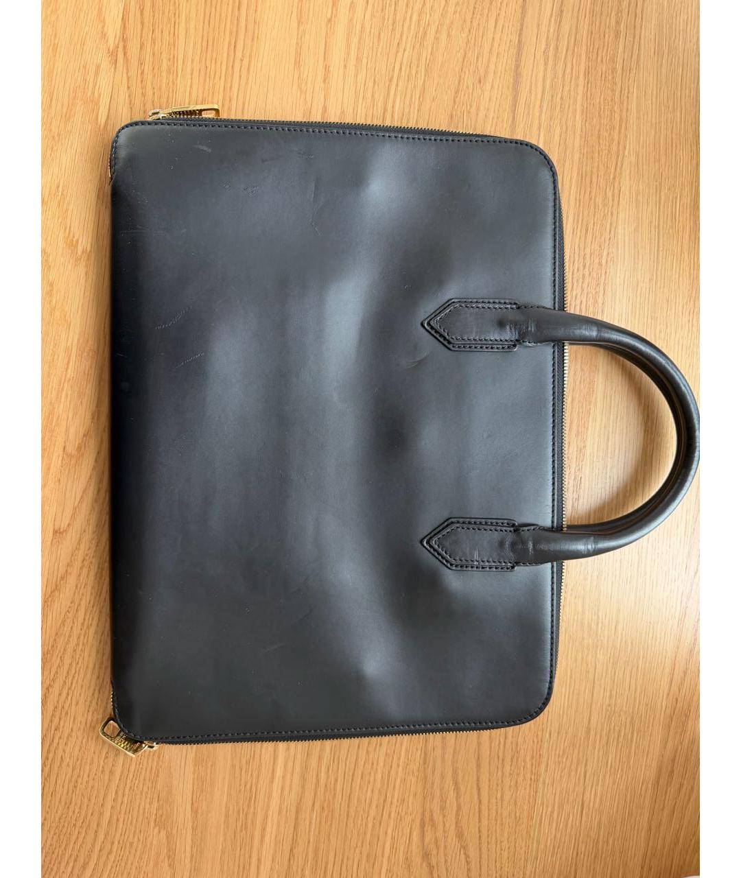 DOLCE&GABBANA Черная кожаная папка для документов, фото 2