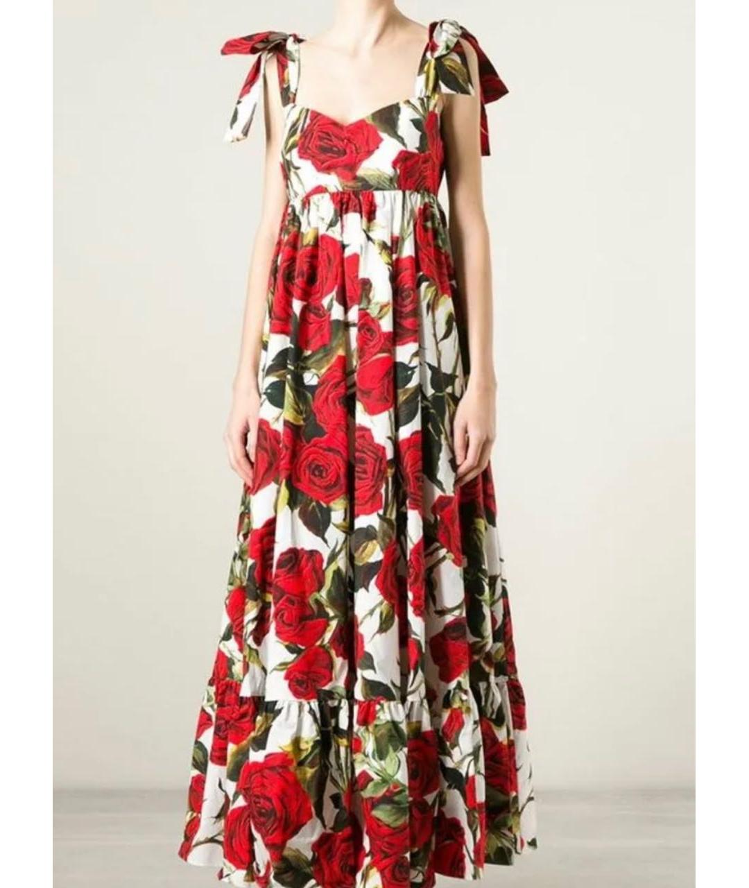 DOLCE&GABBANA BEAUTY Красный хлопковый сарафан, фото 2