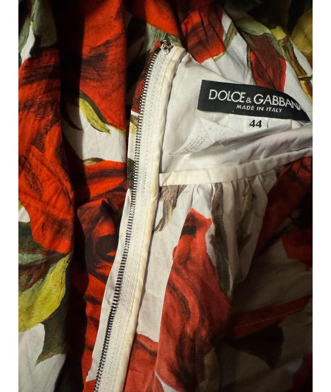 DOLCE&GABBANA BEAUTY Красный хлопковый сарафан, фото 5