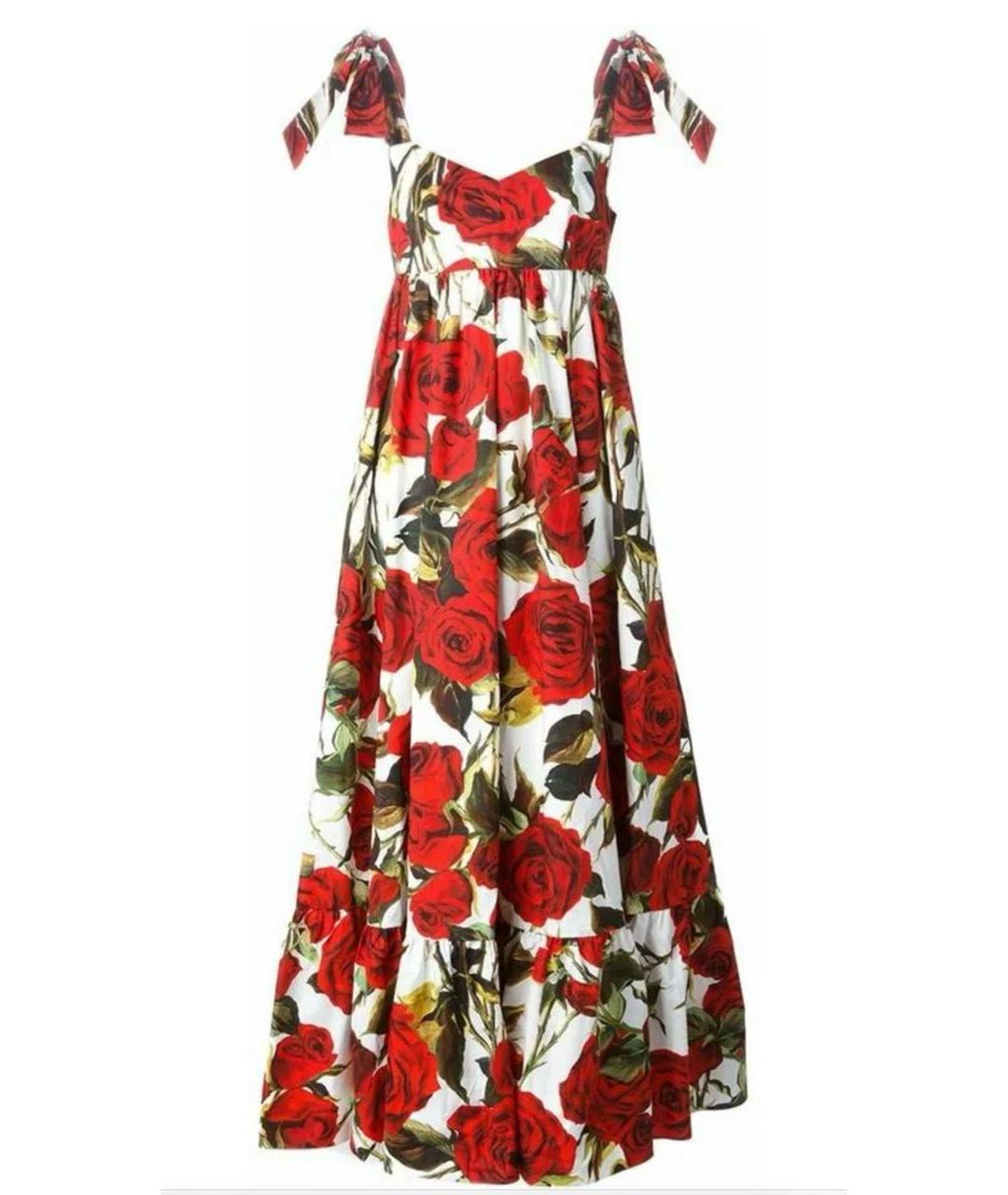 DOLCE&GABBANA BEAUTY Красный хлопковый сарафан, фото 4