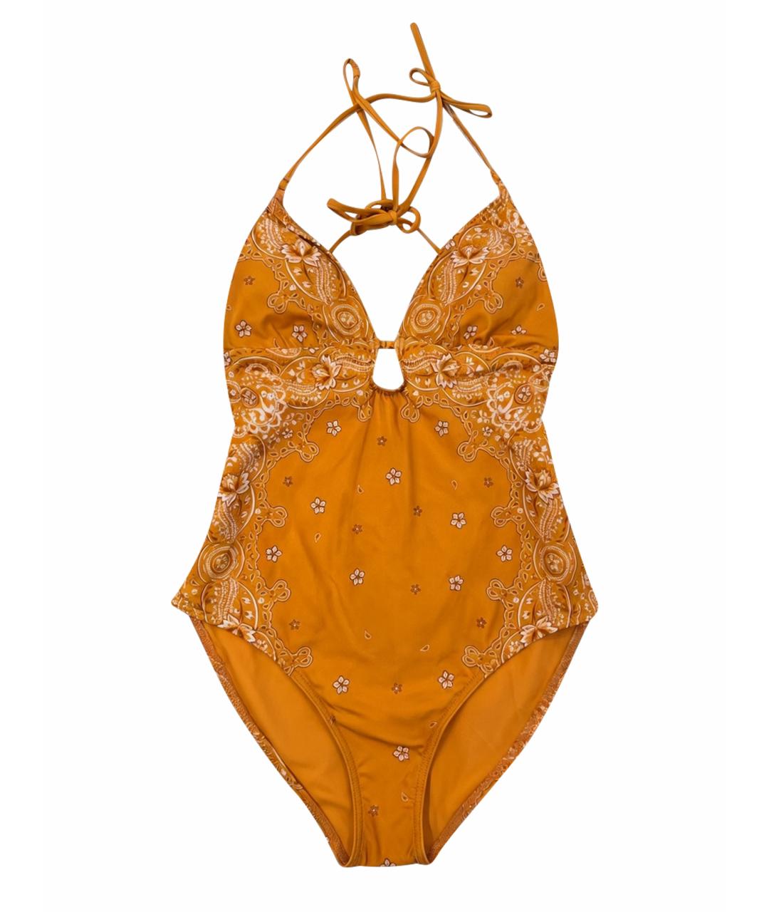 ZIMMERMANN Горчичный полиамидовый купальник, фото 1