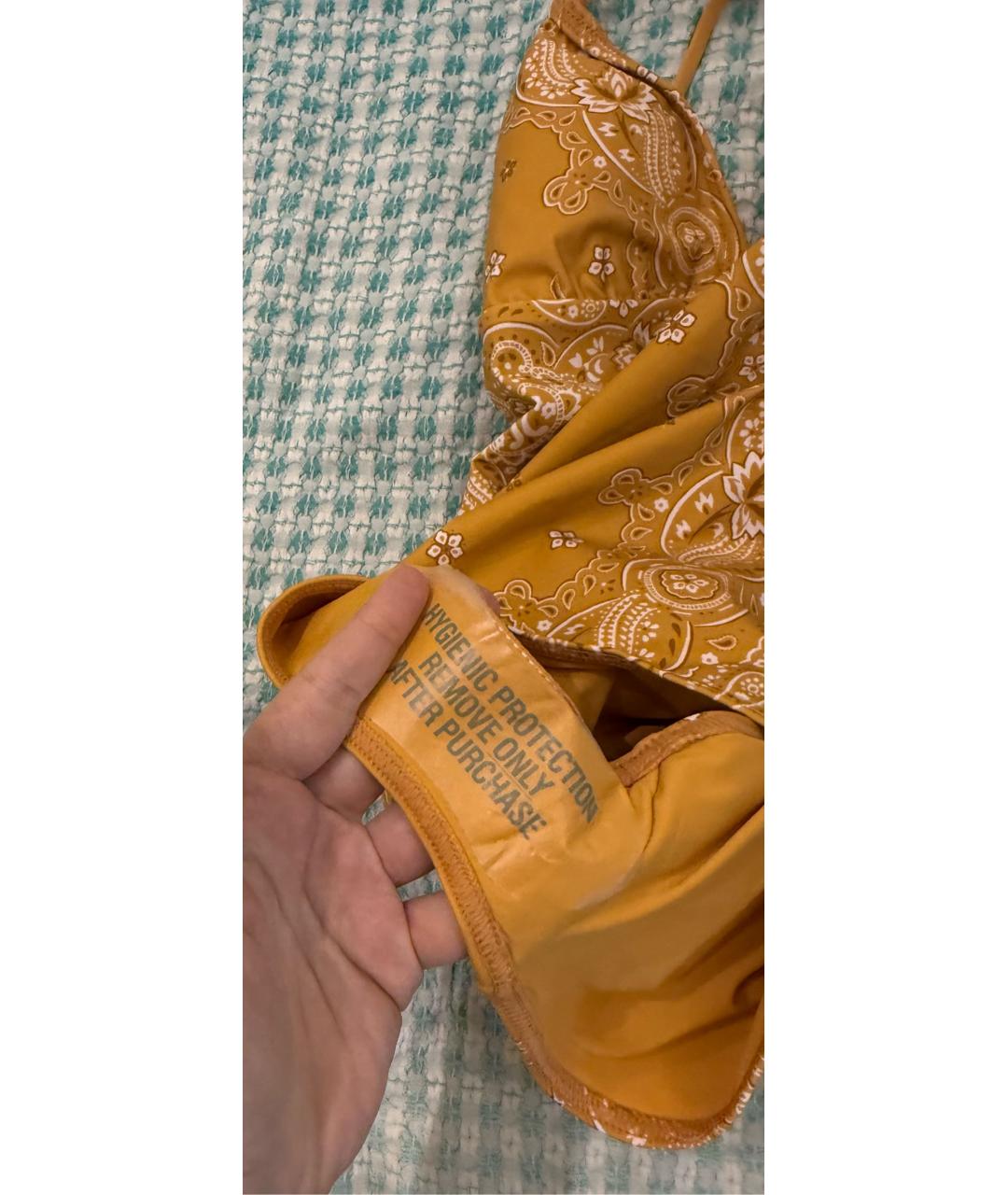 ZIMMERMANN Горчичный полиамидовый купальник, фото 2