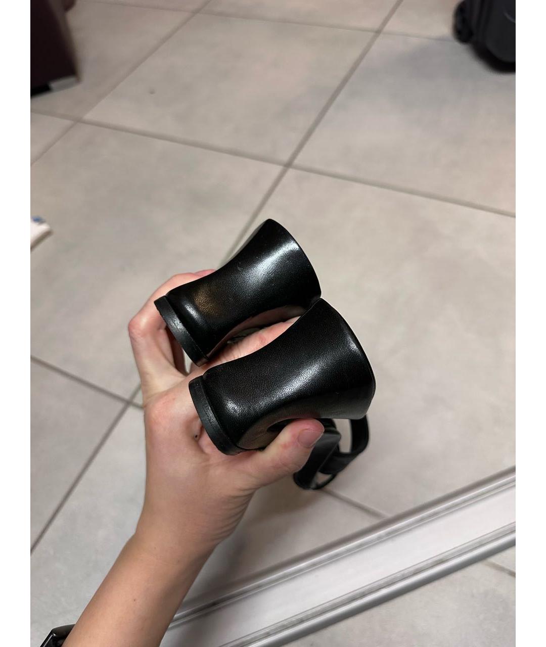 MIISTA Черные кожаные мюли, фото 4