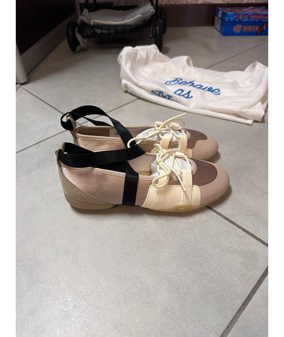 PANE Бежевые текстильные кеды, фото 4