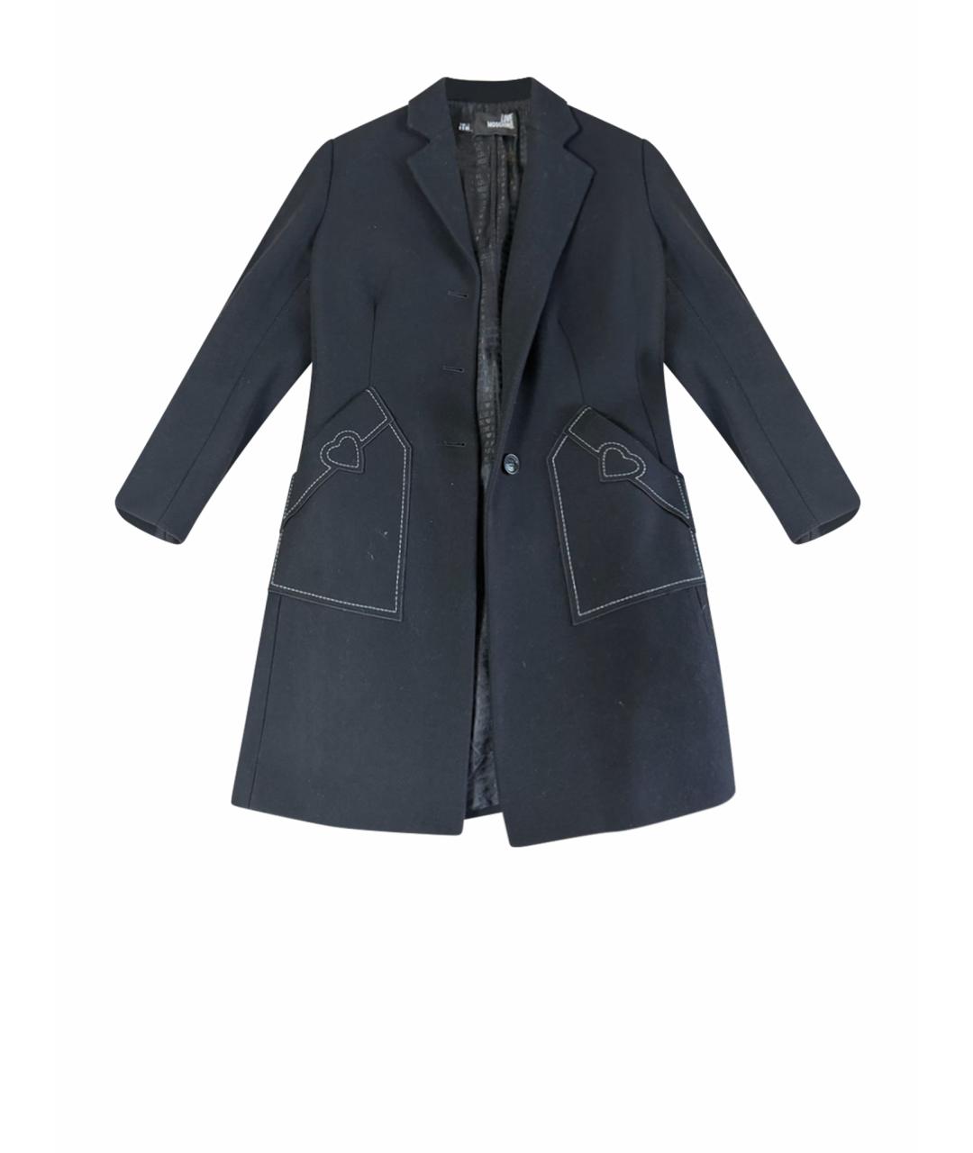LOVE MOSCHINO Темно-синее пальто, фото 1