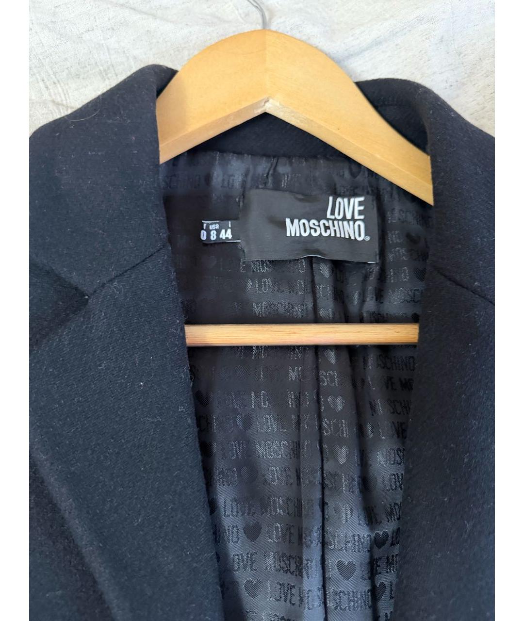 LOVE MOSCHINO Темно-синее пальто, фото 3