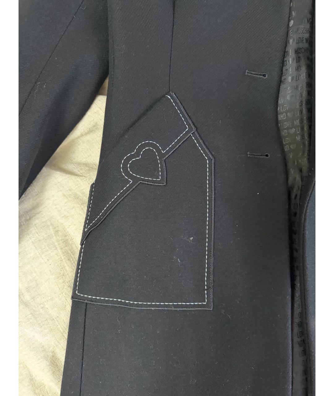 LOVE MOSCHINO Темно-синее пальто, фото 5