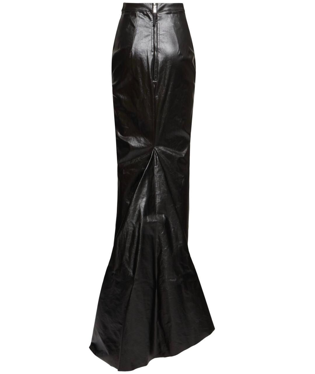 RICK OWENS Черная хлопковая юбка макси, фото 4