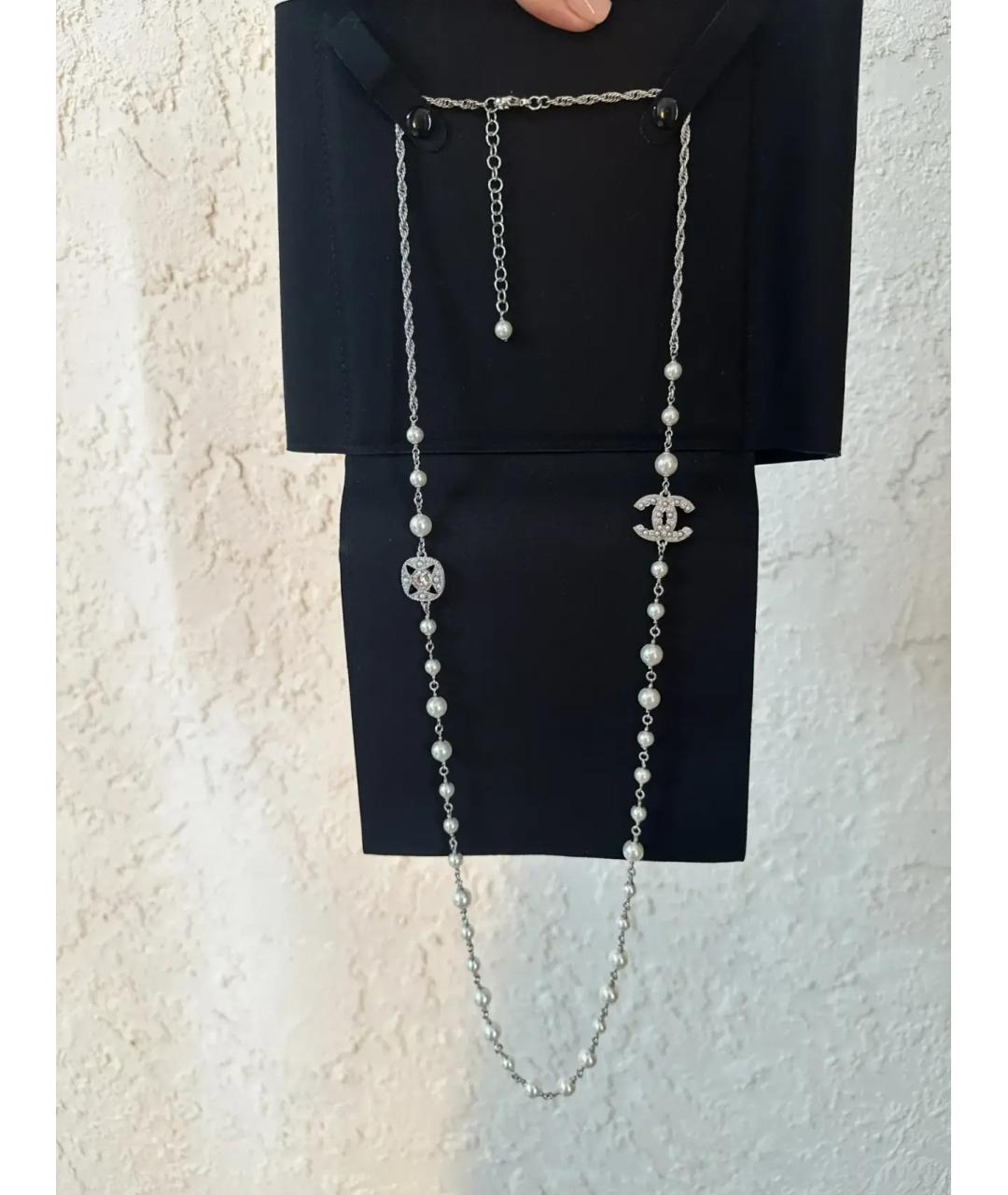 CHANEL Серебряное платиновое колье, фото 8
