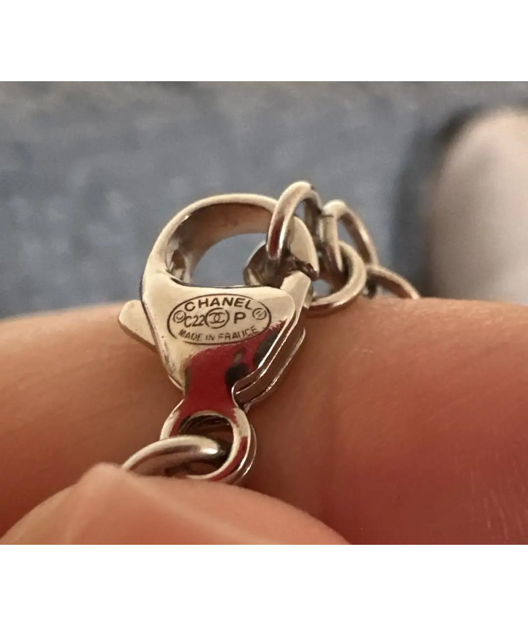 CHANEL Серебряное платиновое колье, фото 3