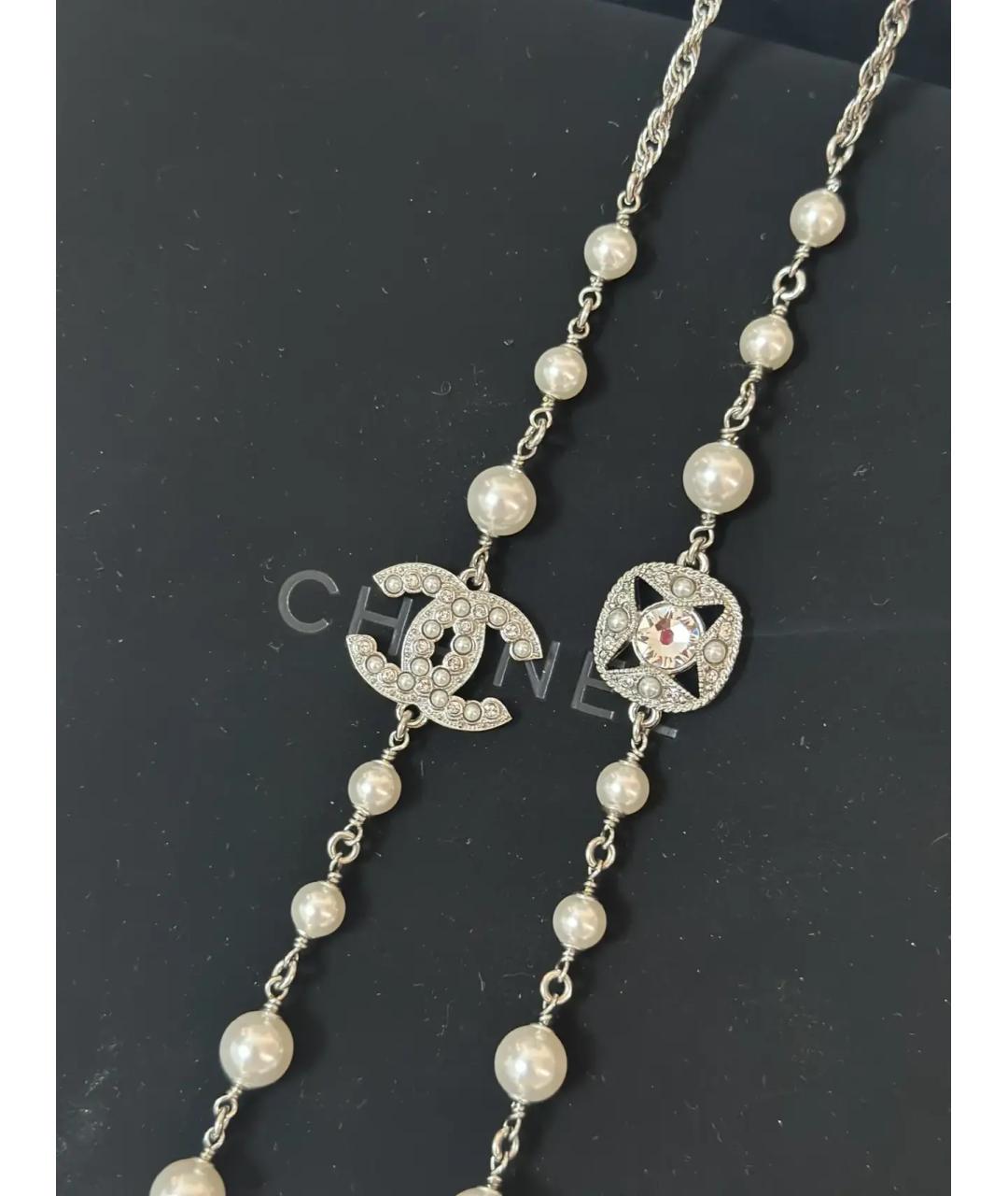 CHANEL Серебряное платиновое колье, фото 4