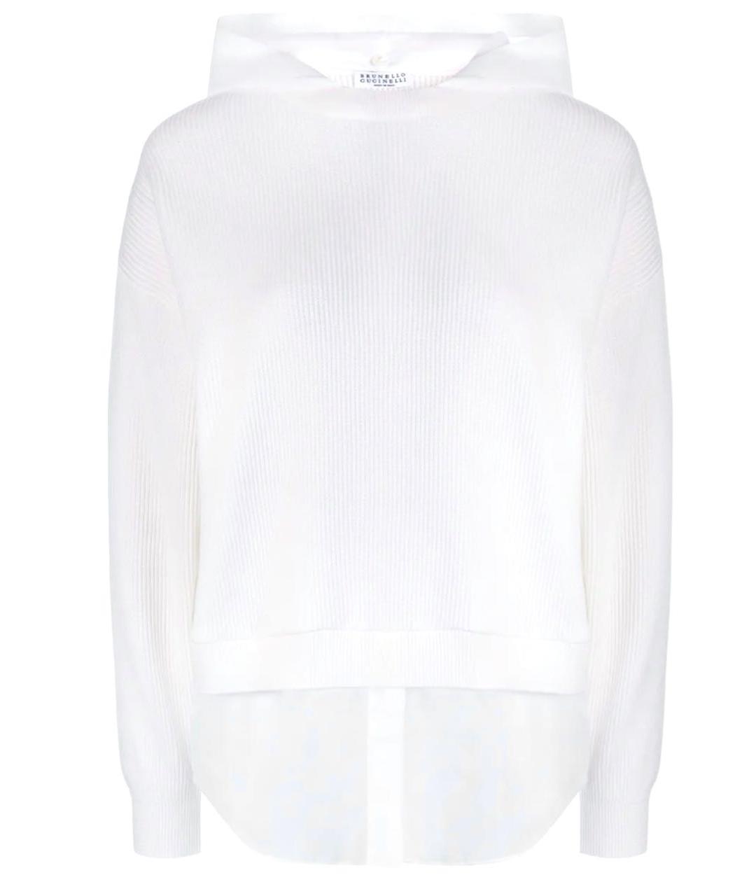 BRUNELLO CUCINELLI Белый хлопковый джемпер / свитер, фото 7