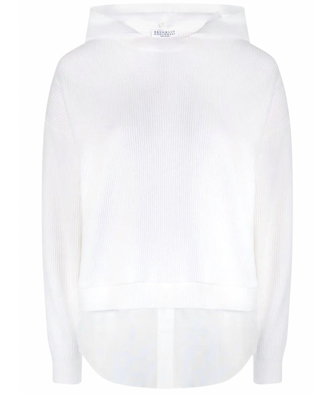 BRUNELLO CUCINELLI Белый хлопковый джемпер / свитер, фото 1