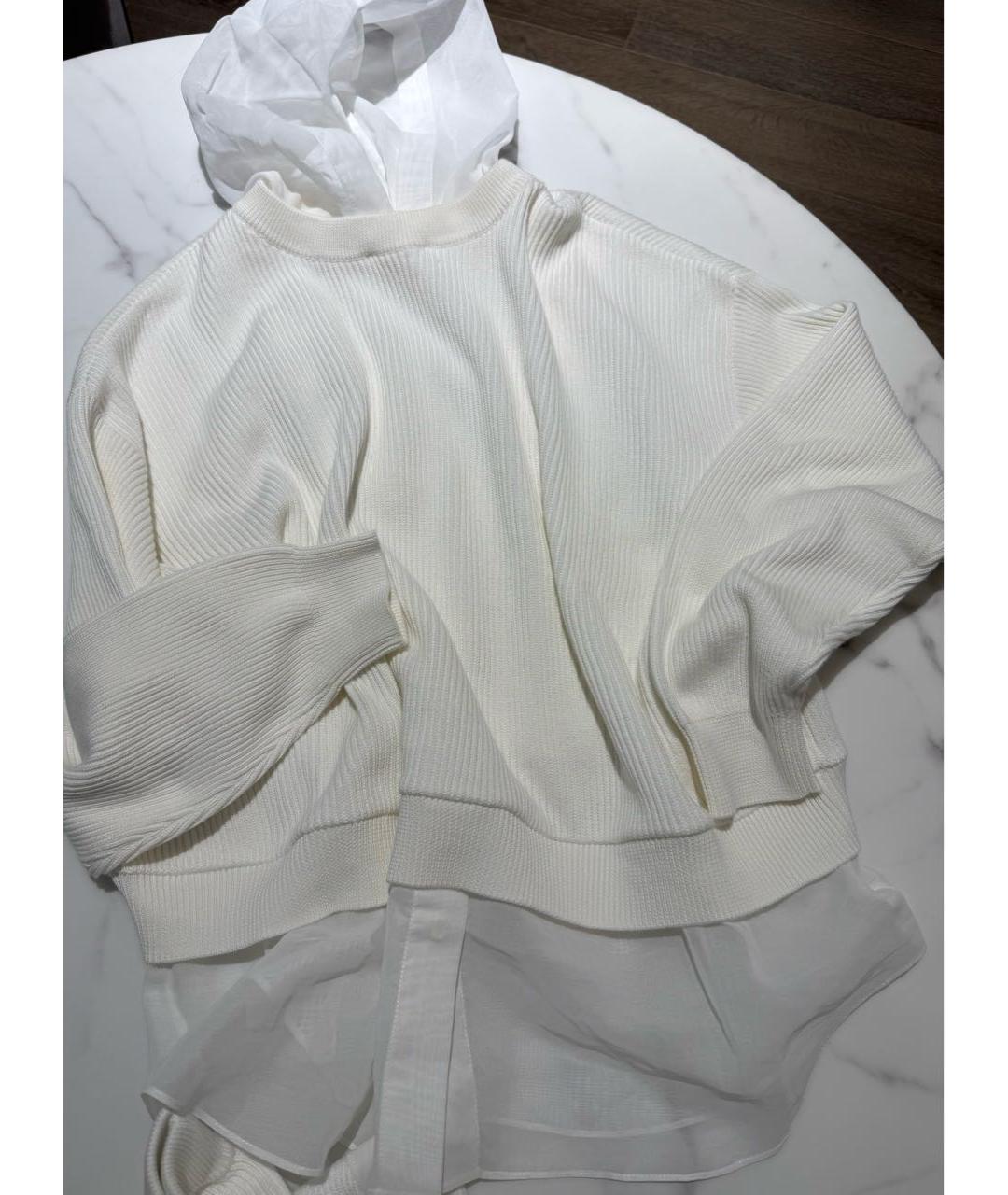 BRUNELLO CUCINELLI Белый хлопковый джемпер / свитер, фото 2