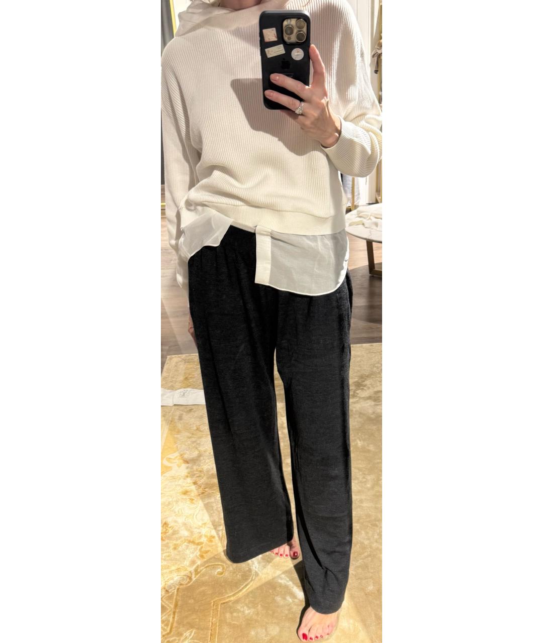 BRUNELLO CUCINELLI Белый хлопковый джемпер / свитер, фото 3