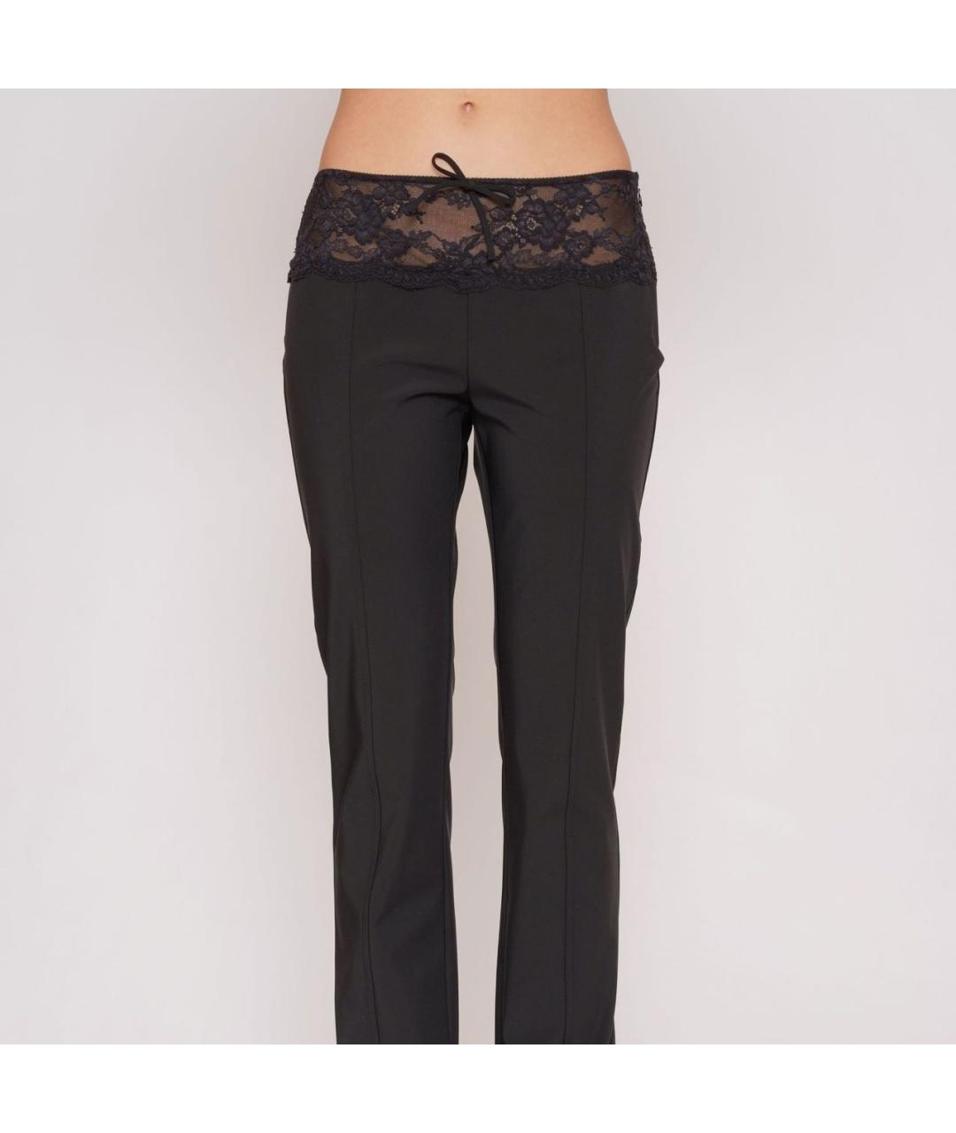 BLUMARINE Черные прямые брюки, фото 3