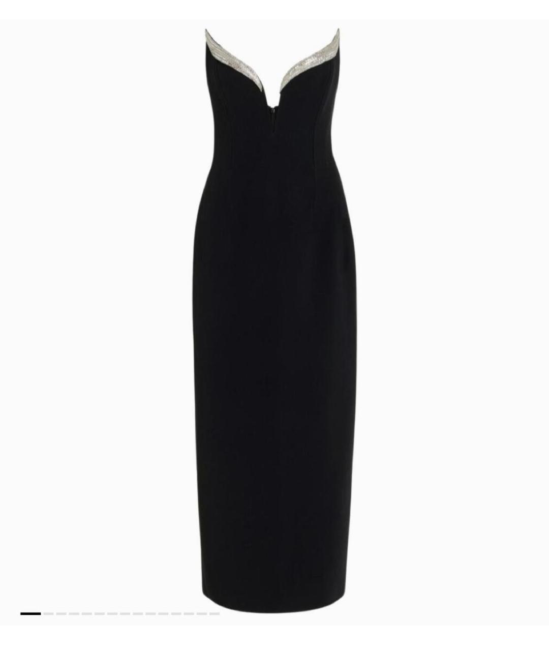 DAVID KOMA Черное креповое вечернее платье, фото 5