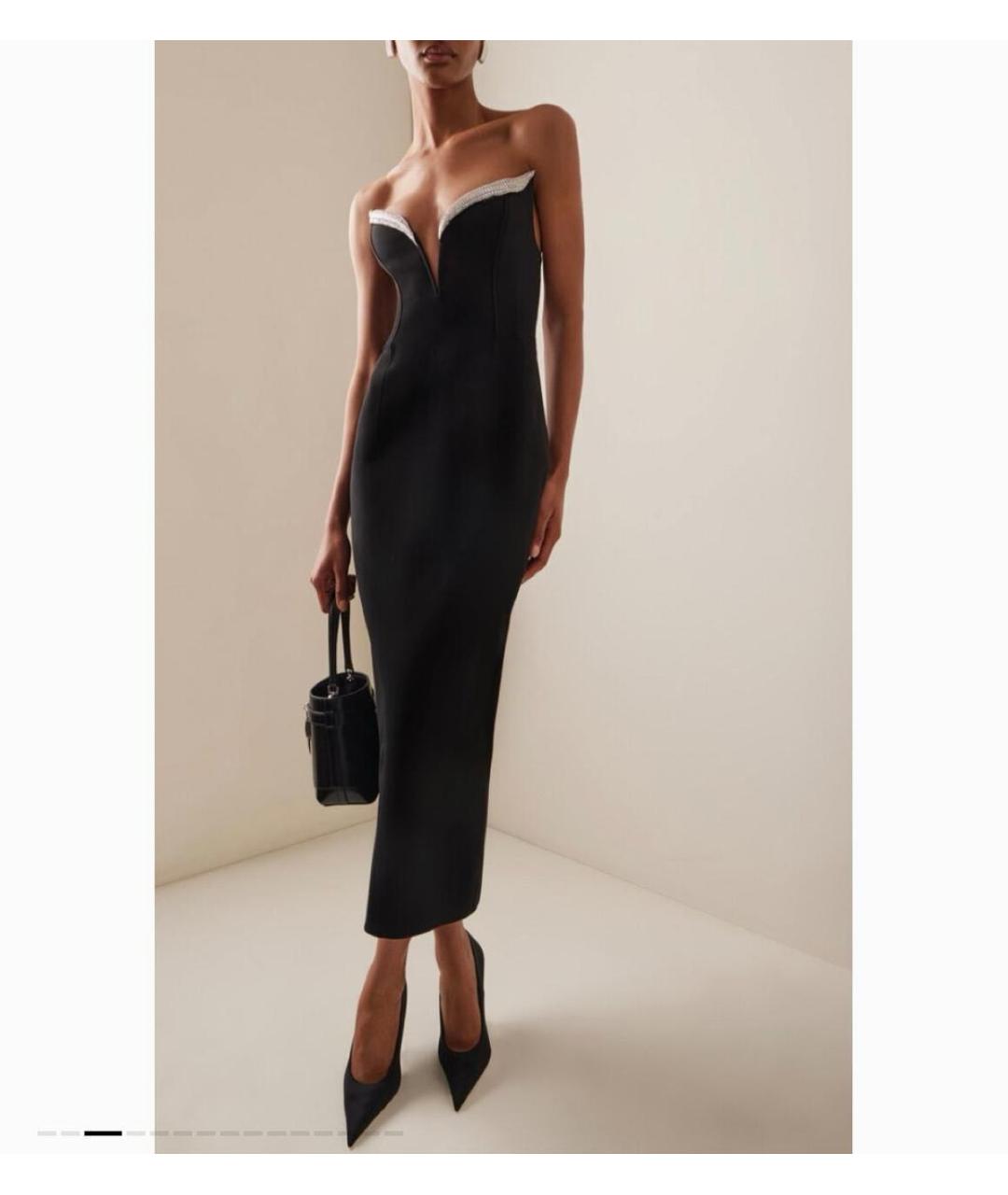 DAVID KOMA Черное креповое вечернее платье, фото 2