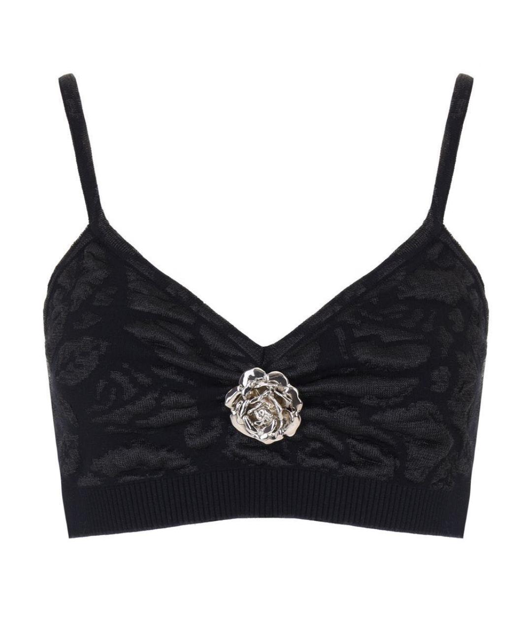 BLUMARINE Черная вискозная майка, фото 1