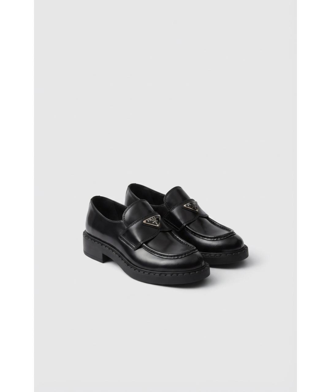 PRADA Черные кожаные брогги и оксфорды, фото 5