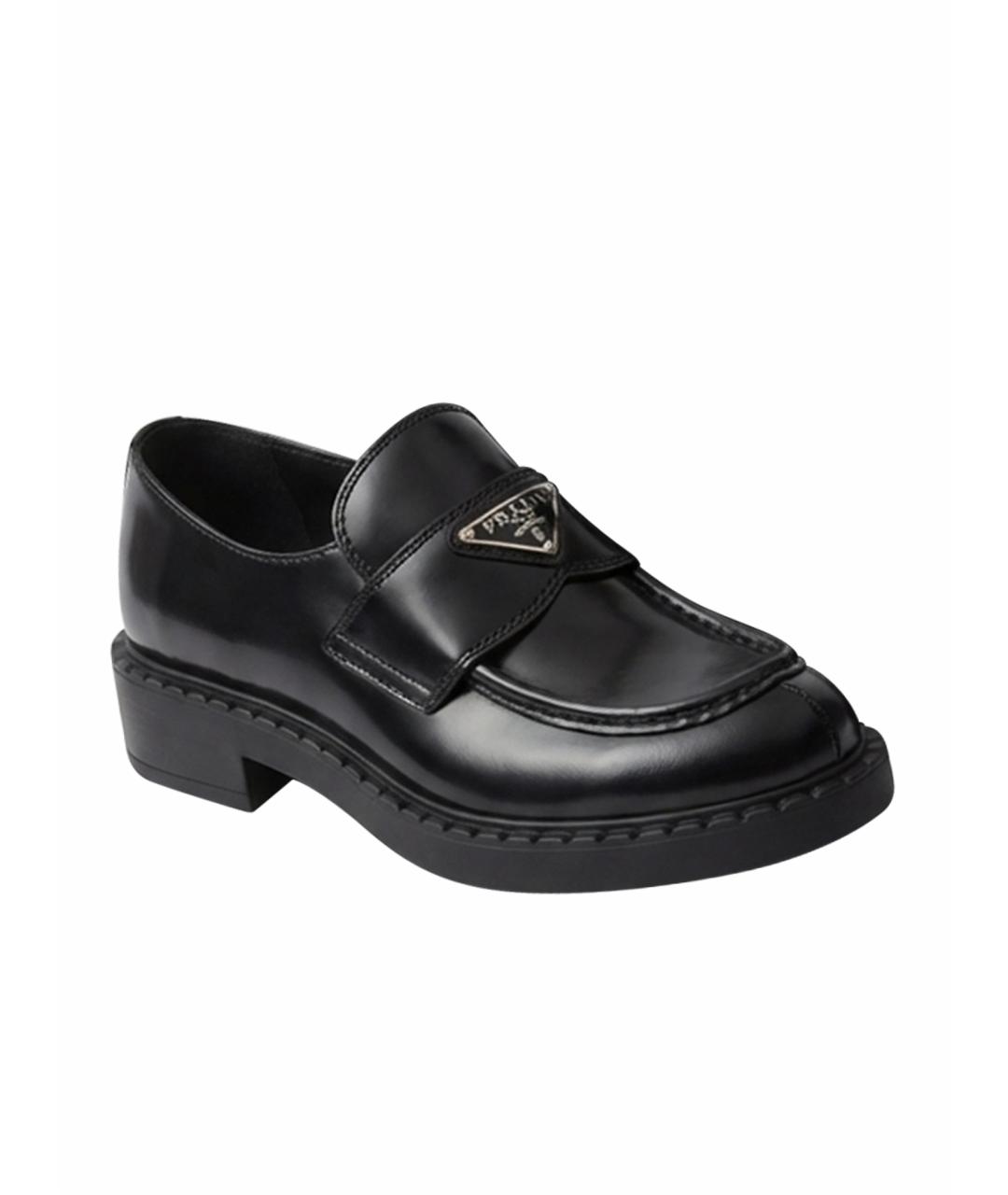 PRADA Черные кожаные брогги и оксфорды, фото 1