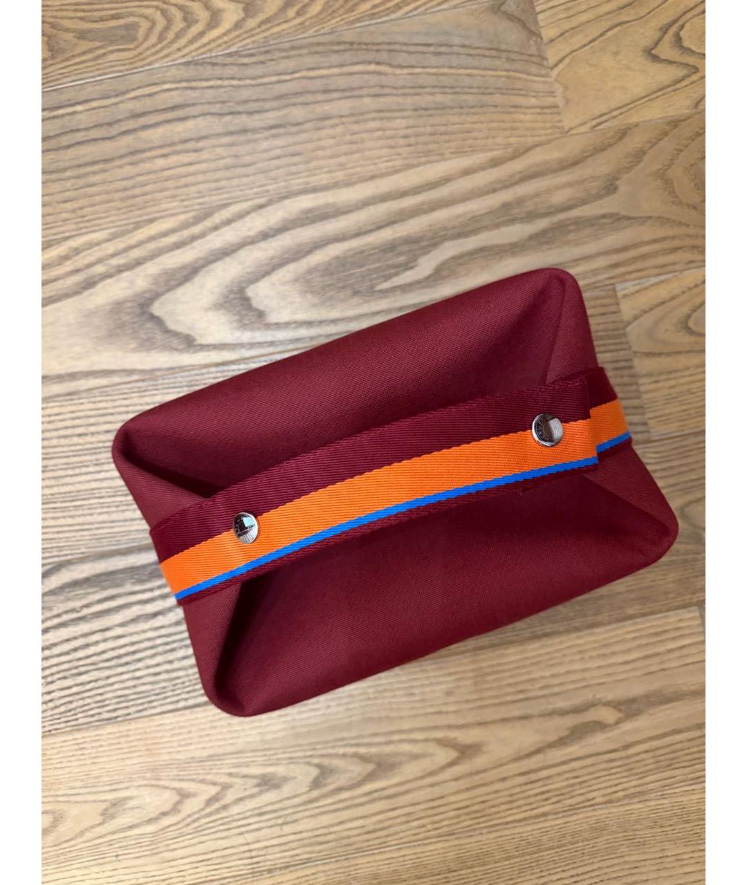 HERMES Бордовая косметичка, фото 2