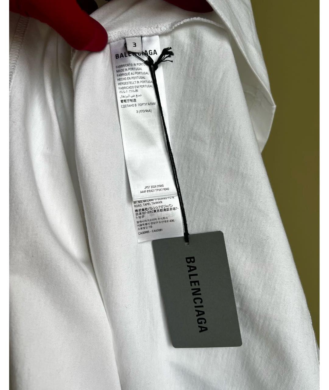 BALENCIAGA Белая футболка, фото 8