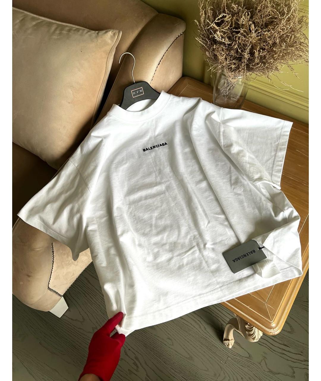 BALENCIAGA Белая футболка, фото 6