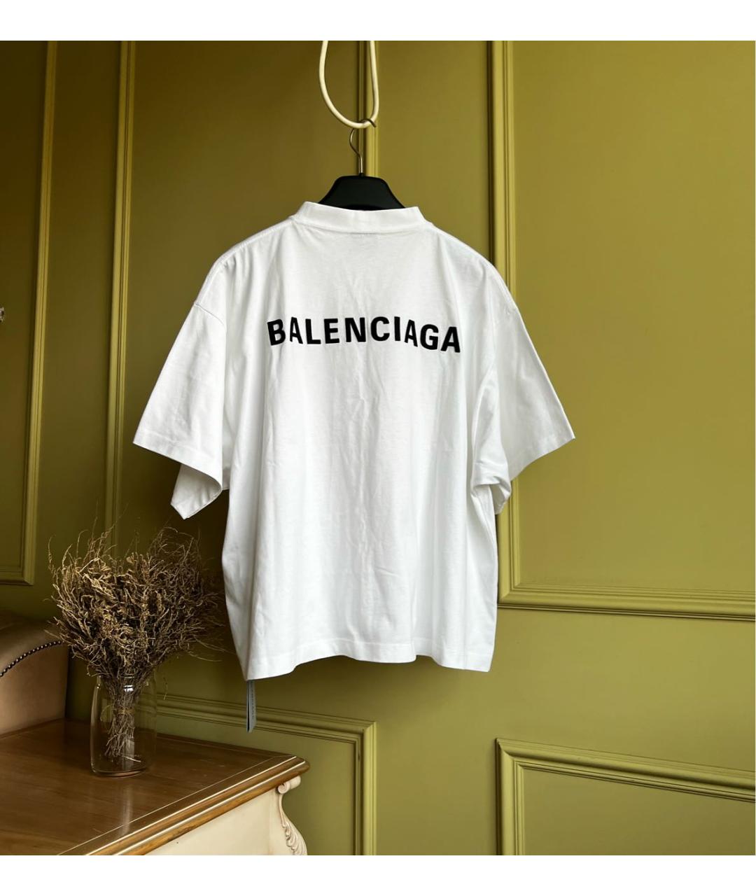 BALENCIAGA Белая футболка, фото 3
