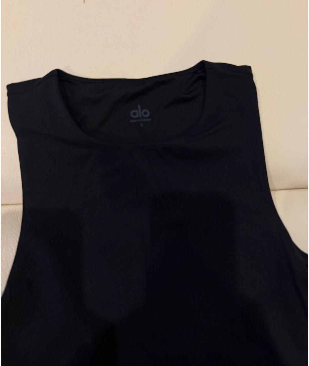 ALO YOGA Черная майка, фото 5