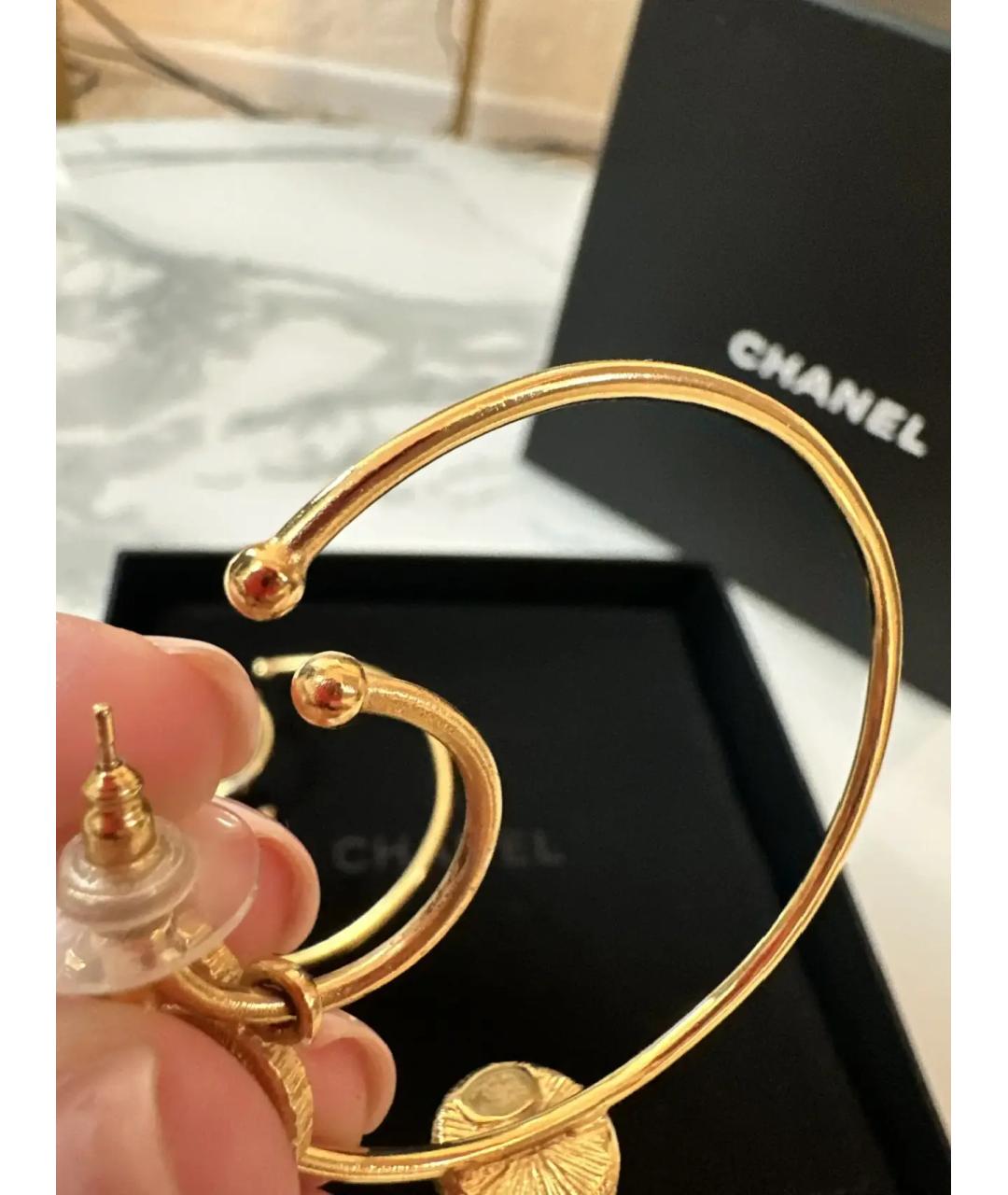 CHANEL Золотые серьги, фото 7