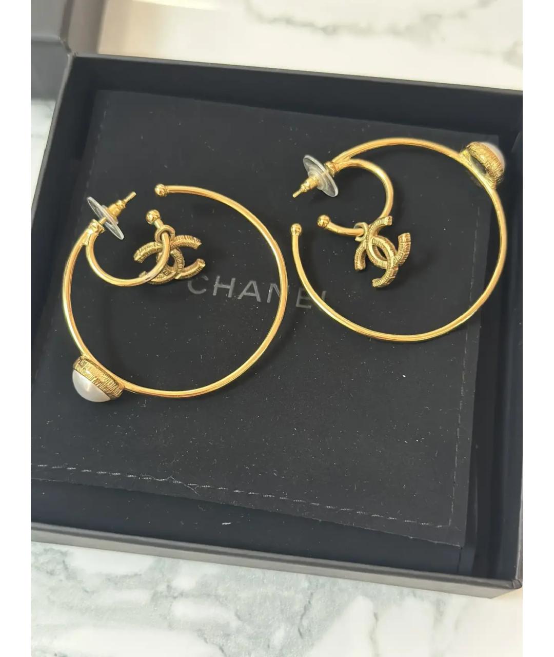 CHANEL Золотые серьги, фото 3