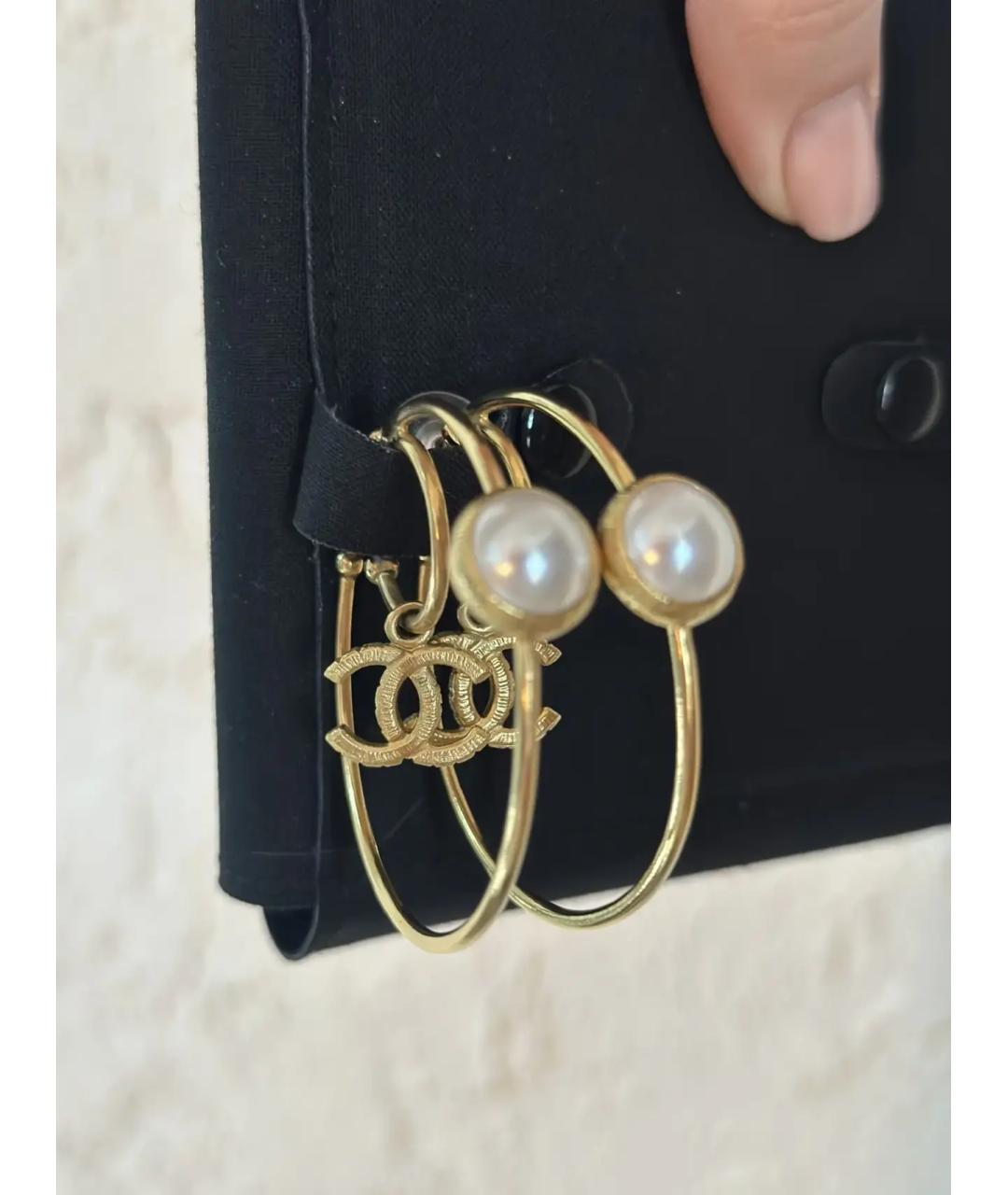 CHANEL Золотые серьги, фото 5